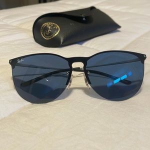 Ray-Ban 41 mm Phantos Rubber Aviator Sunglasses